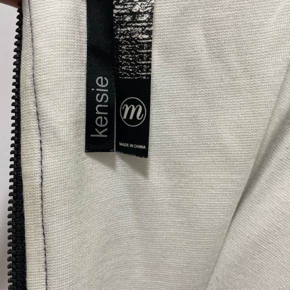 Kensie Sleeveless Black/white Color Block Midi Dress M. - Picture 3 of 4